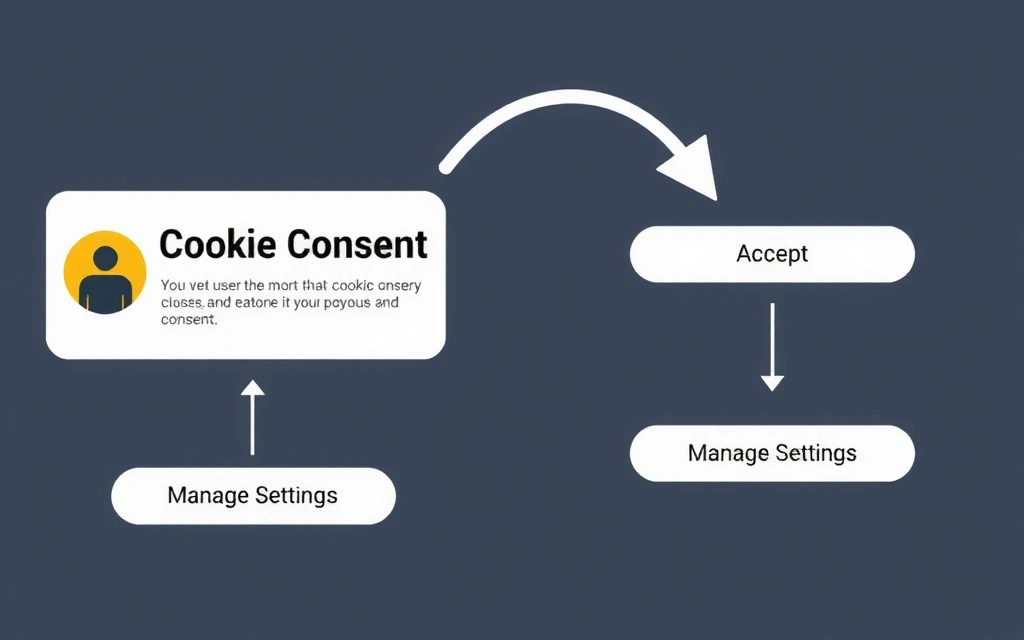Diagram znázorňující, jak uživatelé udělují a spravují souhlas se soubory cookie
